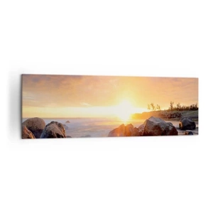 Lærredstryk - Billede på lærred - En lysende aftenbrise - 160x50 cm