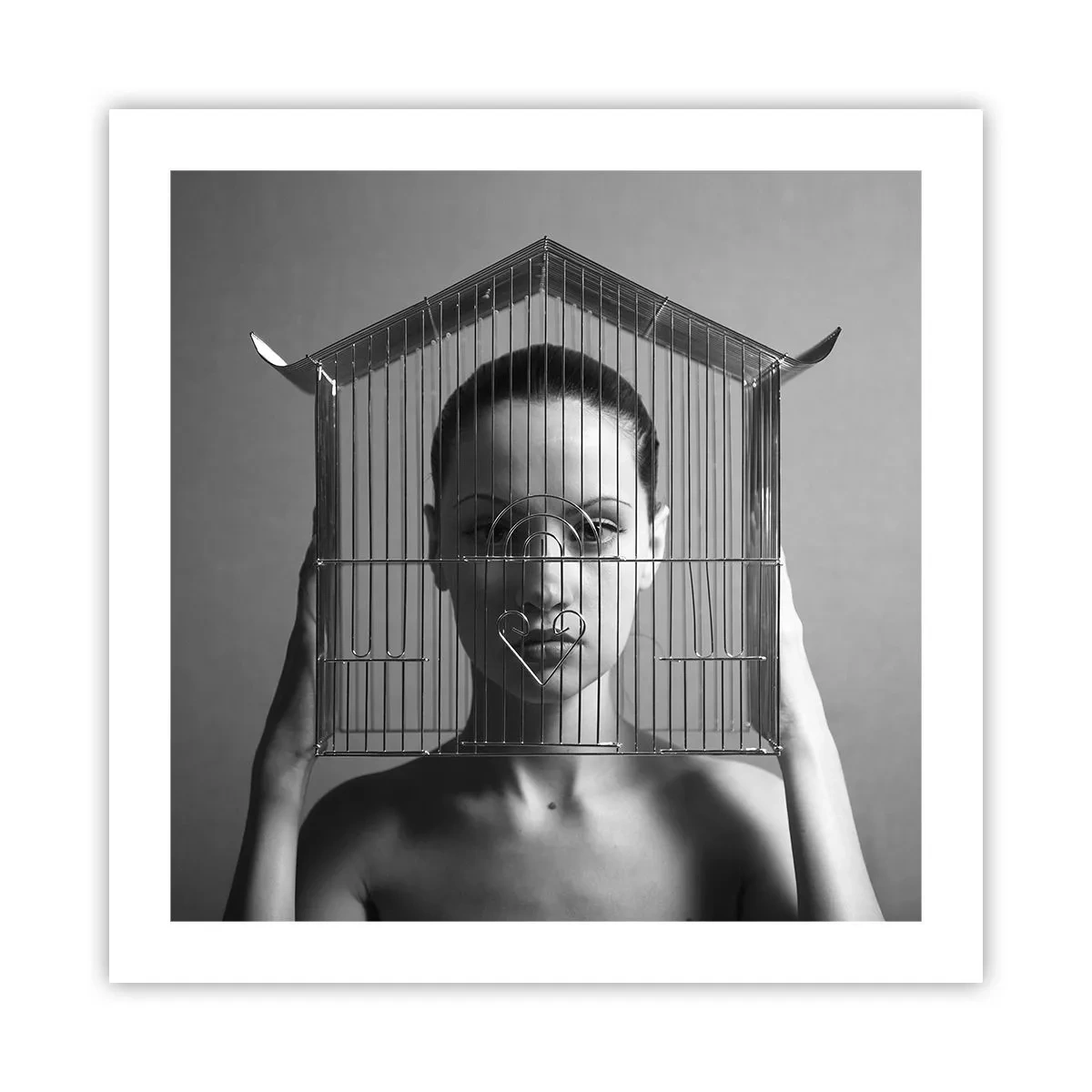 Plakat - Et lidt surrealistisk portræt - 50x50 cm