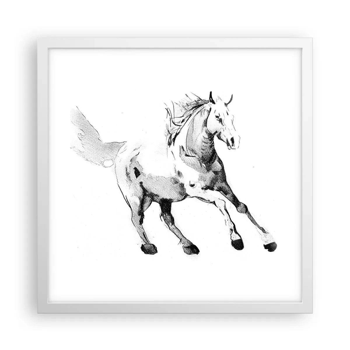 Plakat i hvid ramme - Utæmmet sjæl - 40x40 cm