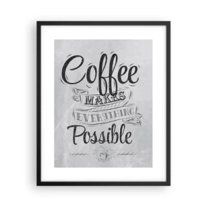 Plakat i sort ramme - Hvordan man ikke elsker kaffe - 40x50 cm