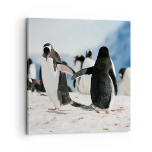 Lærredstryk - Billede på lærred - Danser i sneen - 70x70 cm