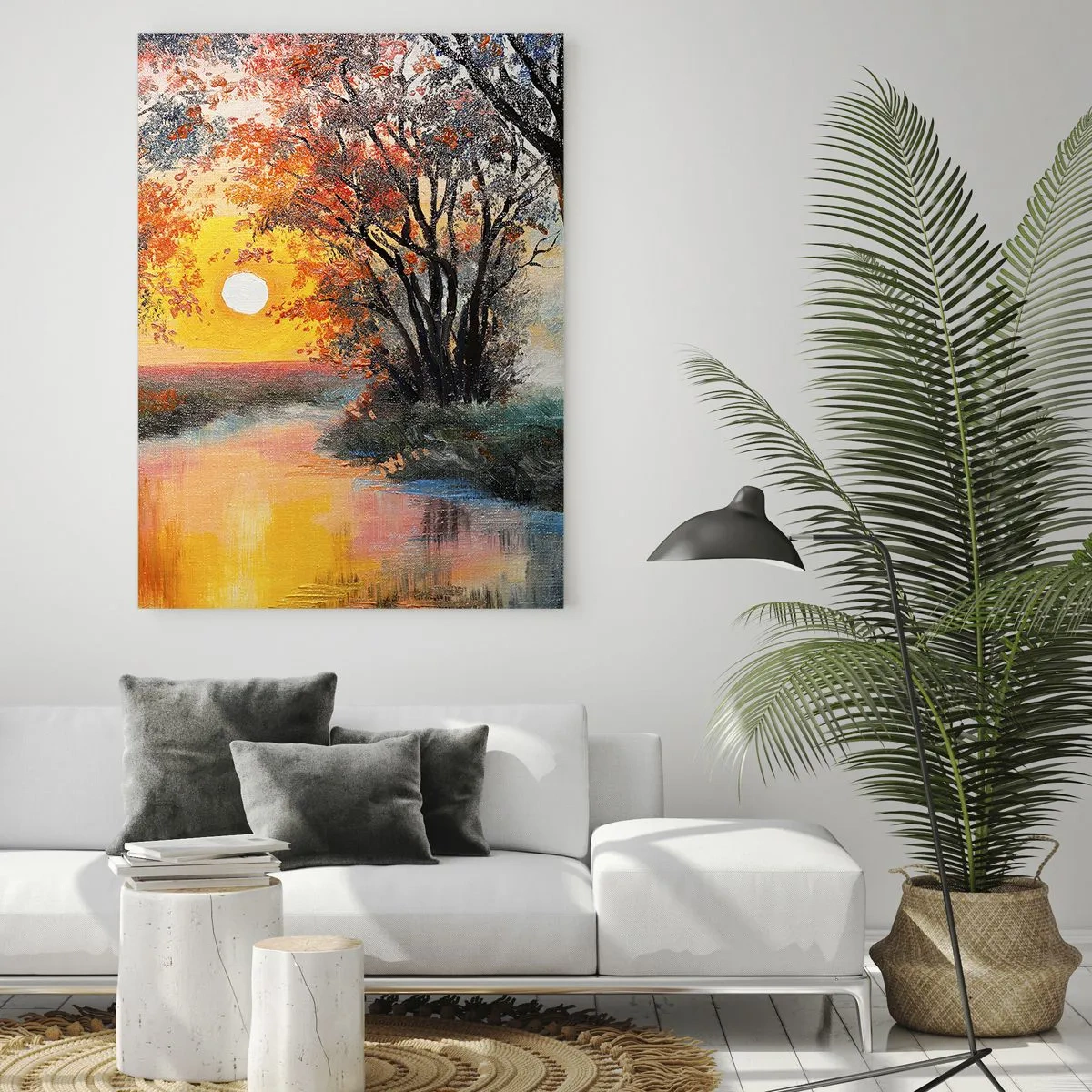 Billede på glas - Efterårs atmosfære - 50x70 cm