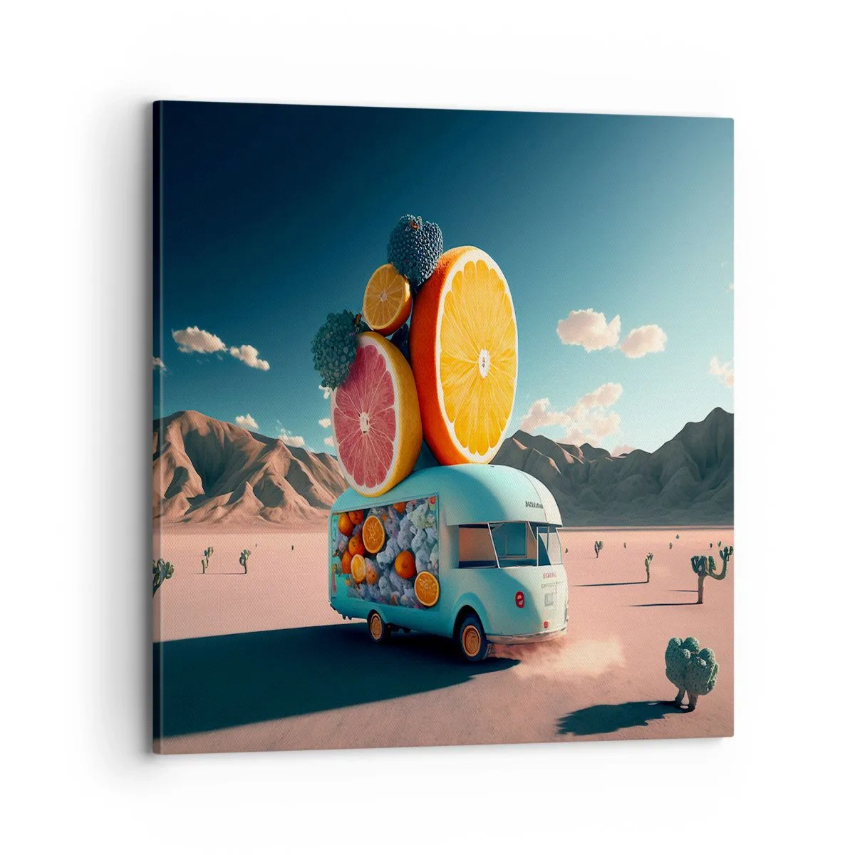 Lærredstryk - Billede på lærred - En smag af ferie - 70x70 cm