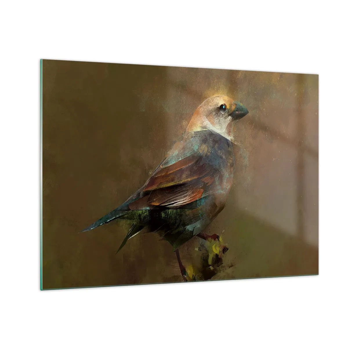 Billede på glas - Lille spurv, lille fugl - 100x70 cm