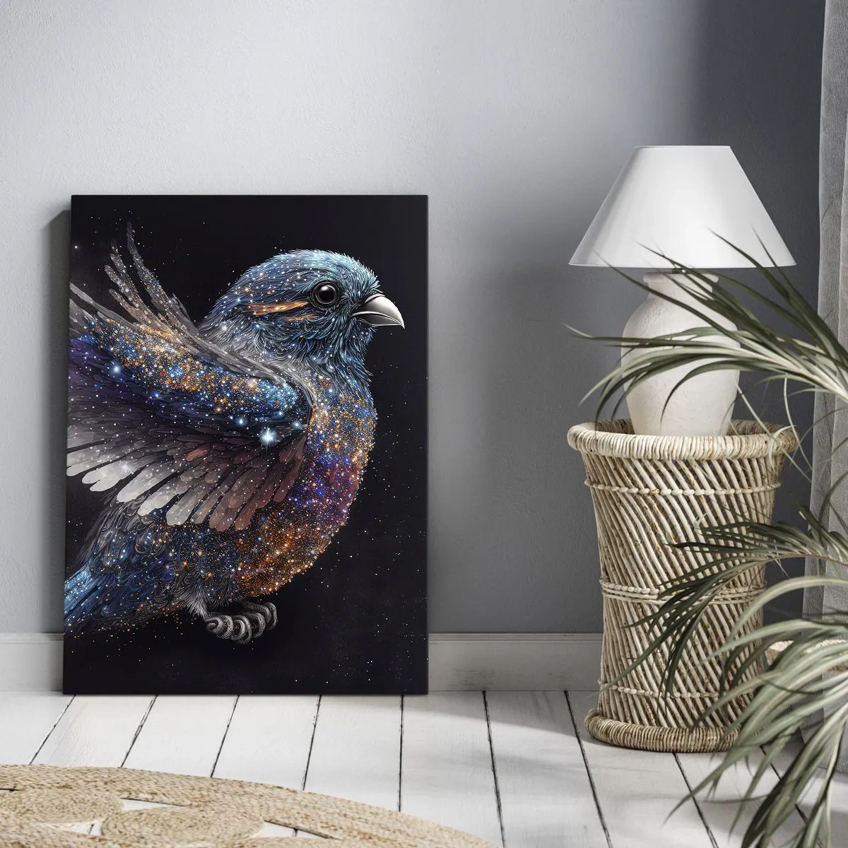 Lærredstryk - Billede på lærred - Diamantspurv - 50x70 cm