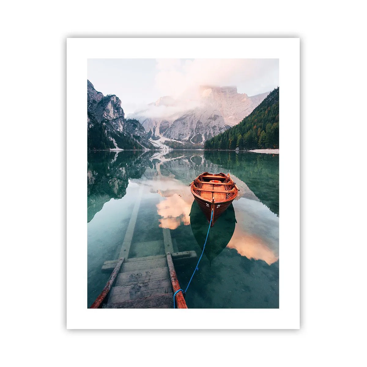 Plakat - Fredfyldt søvn i bjergene - 40x50 cm
