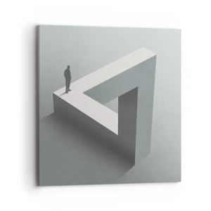 Lærredstryk - Billede på lærred - Og dog er det muligt - 70x70 cm