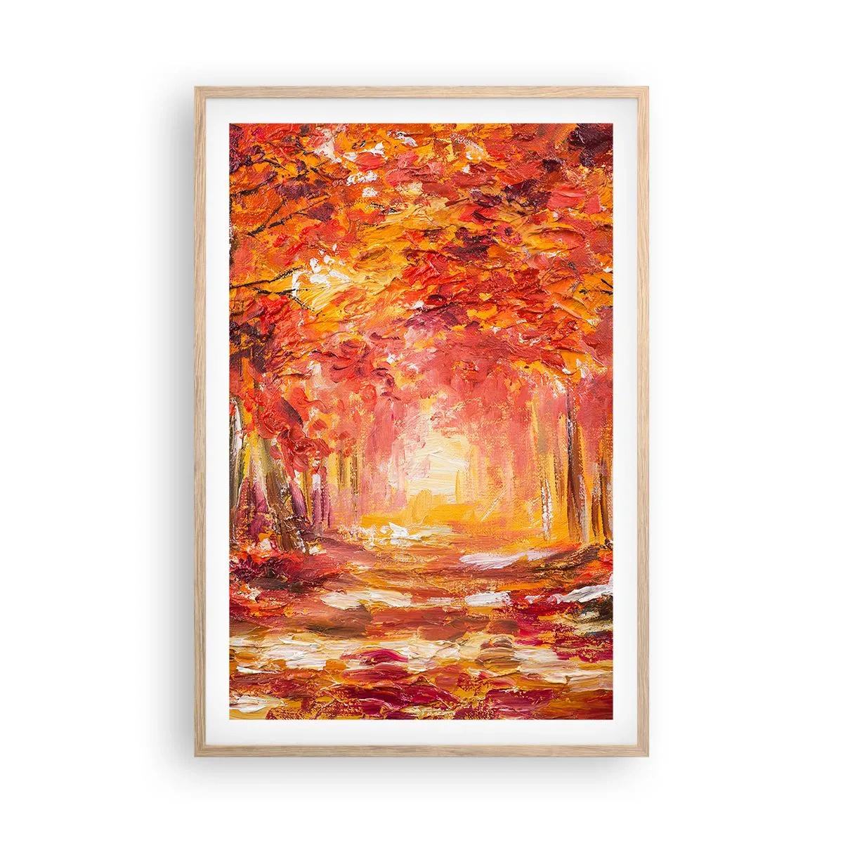 Plakat i ramme af lyst egetræ - Kobberskov - 61x91 cm