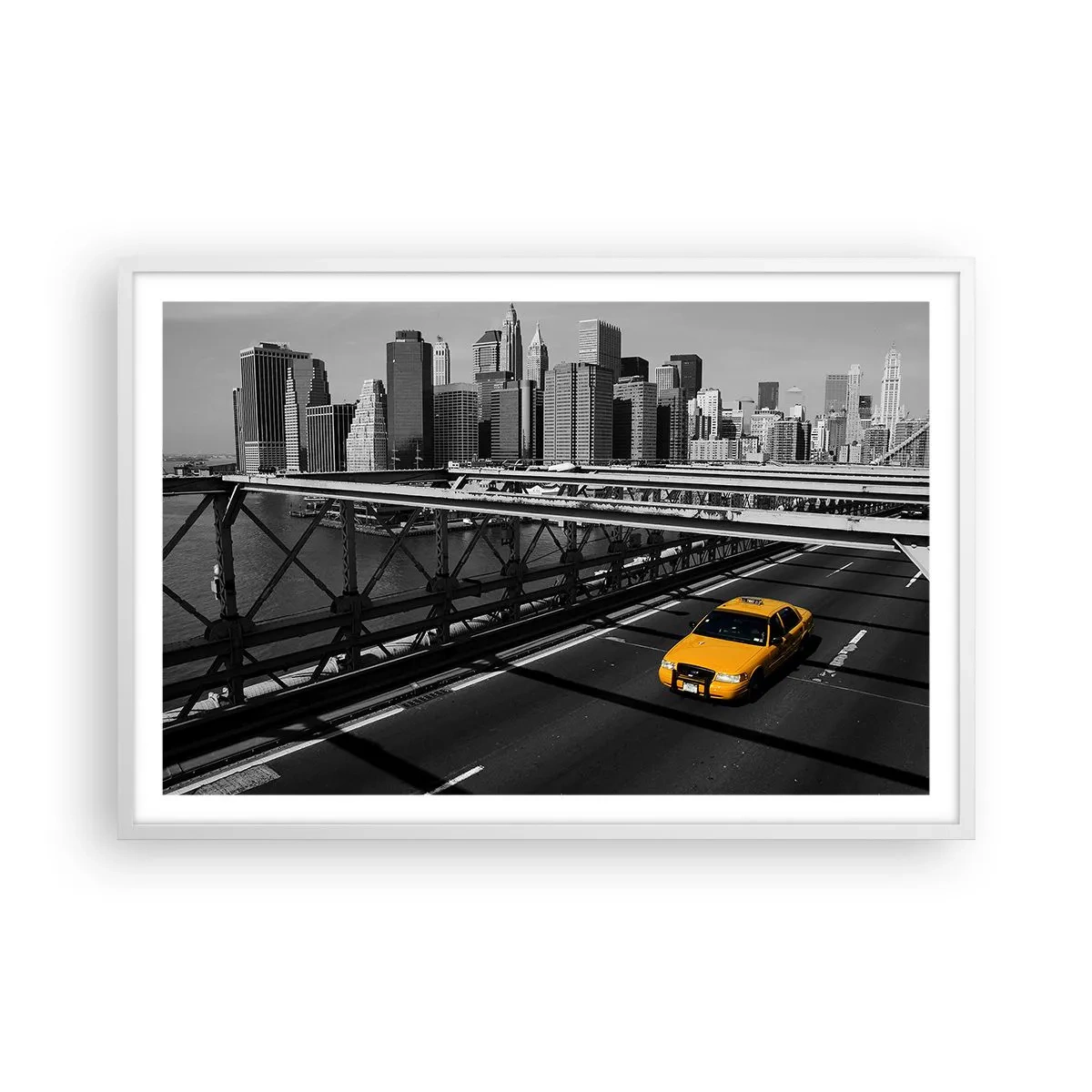 Plakat i hvid ramme - Storbyens farve - 91x61 cm