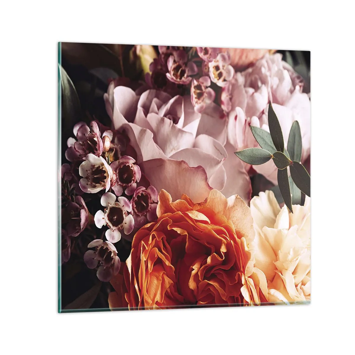 Billede på glas - Indhyllet i skønhed - 70x70 cm