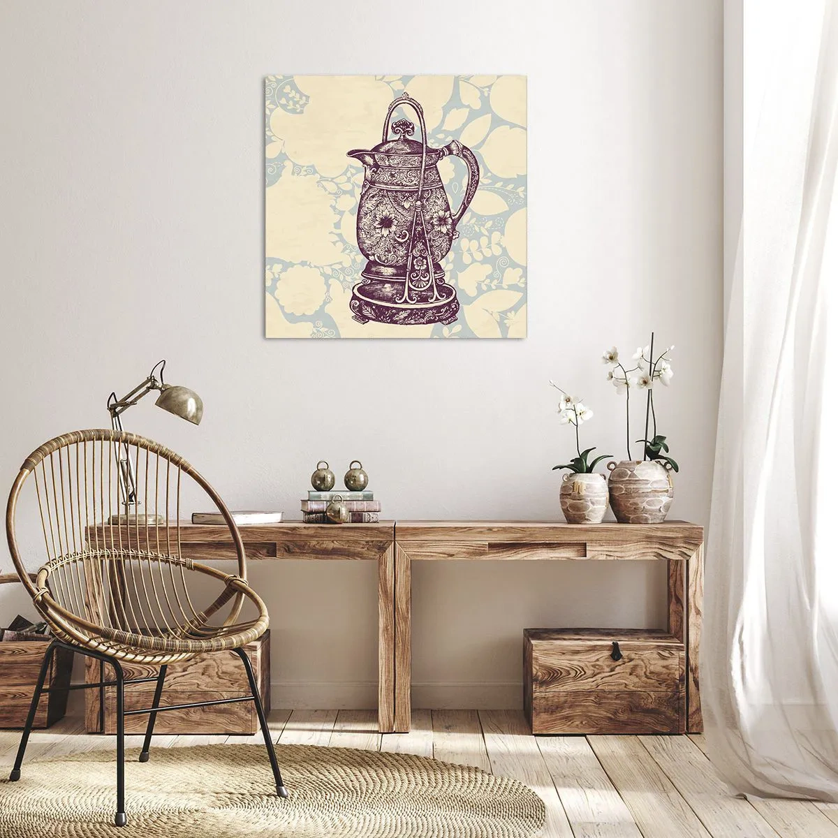 Lærredstryk - Billede på lærred - Skønheden i hverdagslivet - 50x50 cm