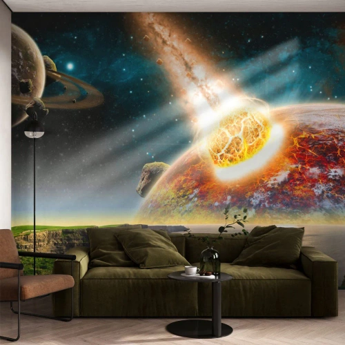Fototapet Premium Canvas - Kosmisk drama - Abstraktion, Landskab, Kosmos - 500x350 cm