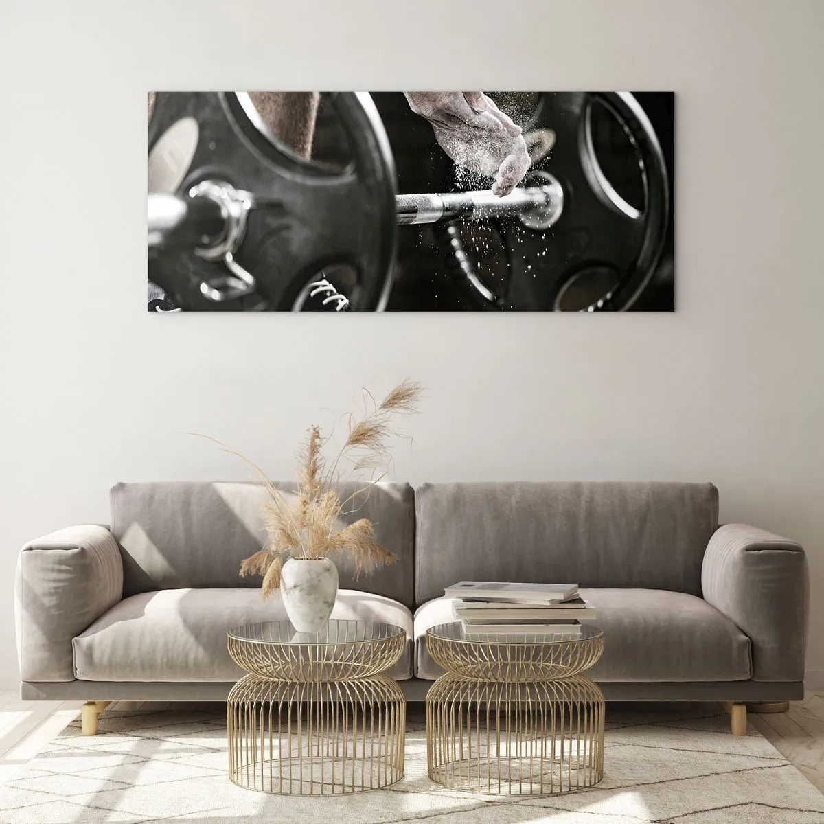 Billede på glas - Udfordringen er taget imod! - 90x30 cm
