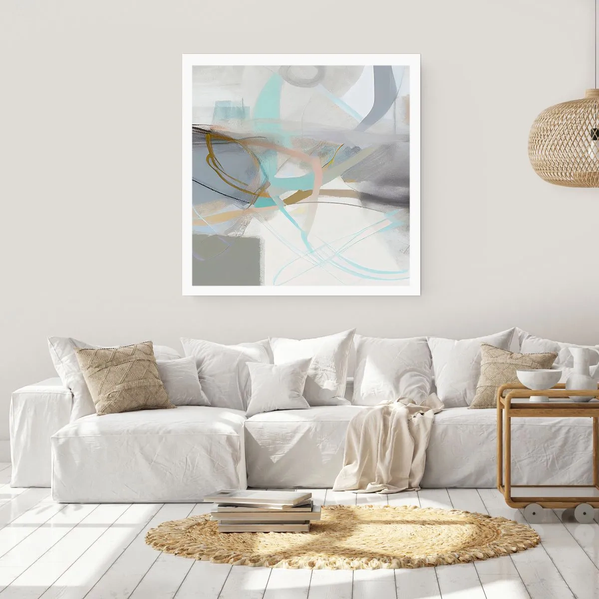 Plakat - Tågeagtig abstraktion - 40x40 cm