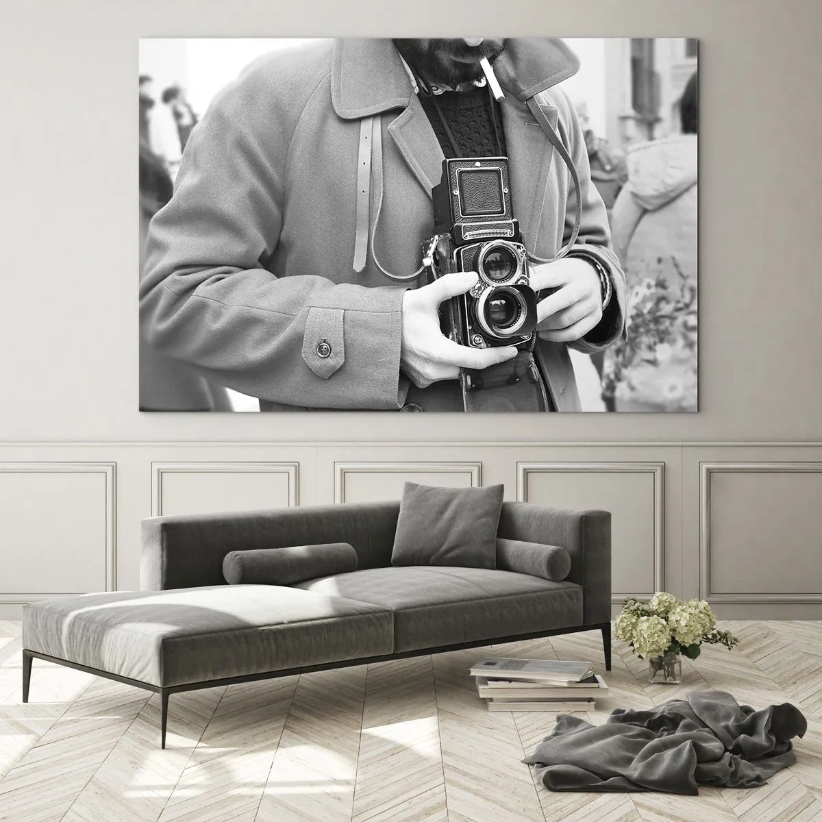 Billede på glas - I retro stil - 120x80 cm