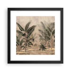 Plakat i sort ramme - Gravering i kolonistil - 30x30 cm