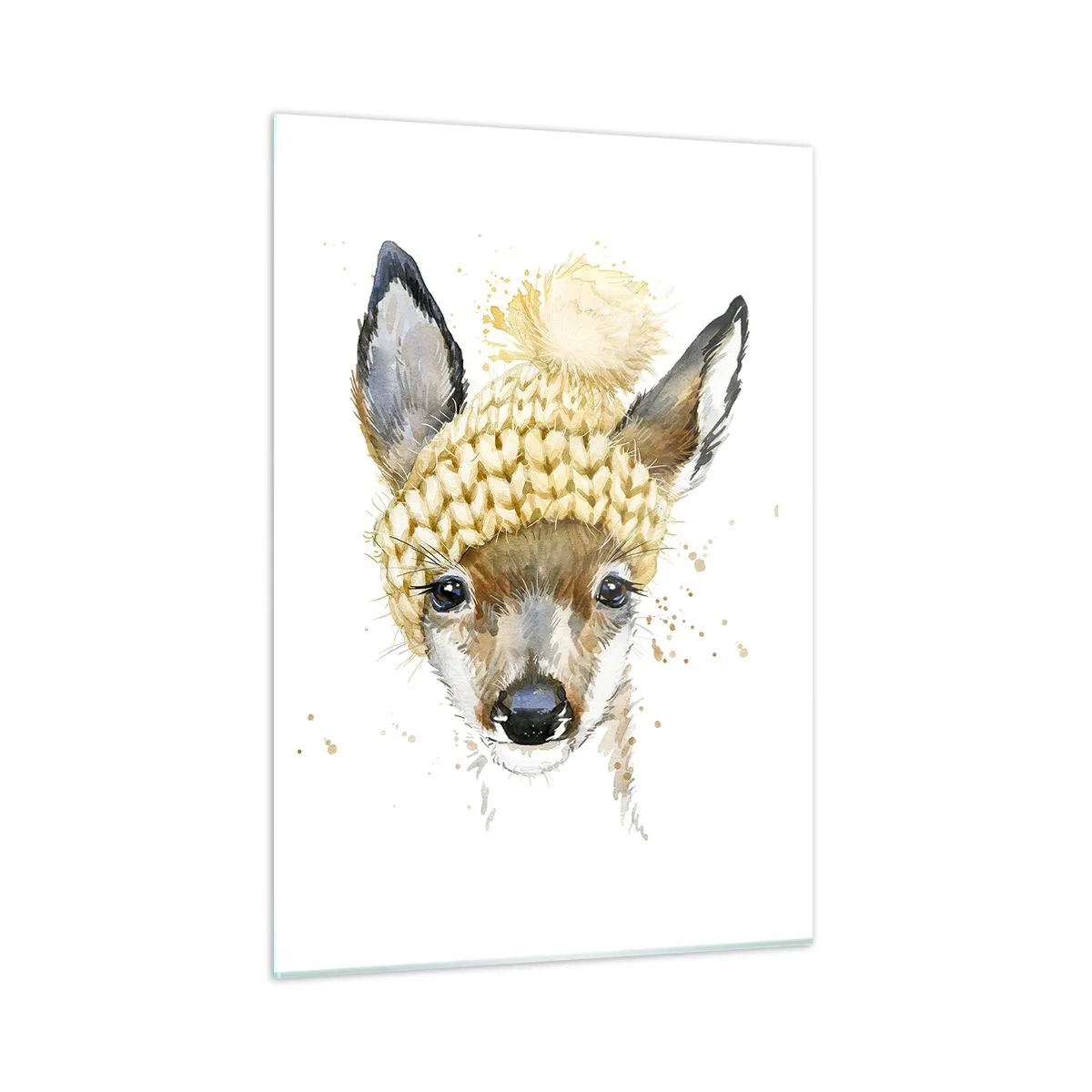 Billede på glas - Til vinter i en sneklædt skov - 50x70 cm