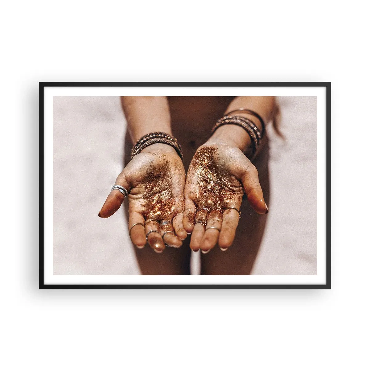 Plakat i sort ramme - En gave til dig - 100x70 cm