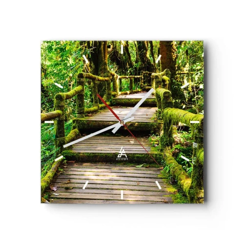 Vægur, Uret - En korridor af grønt - 30x30 cm