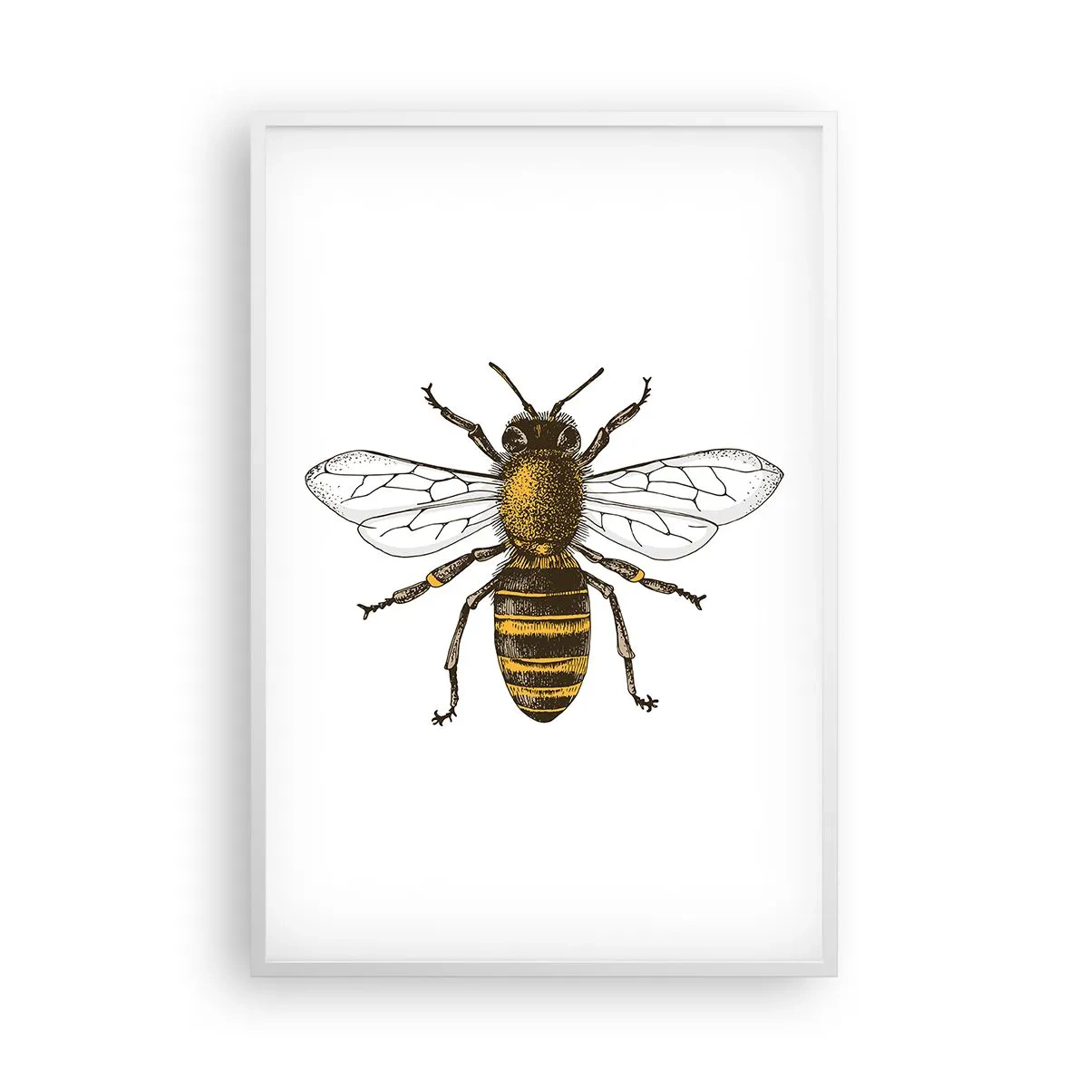 Plakat i hvid ramme - Smuk og god - 61x91 cm