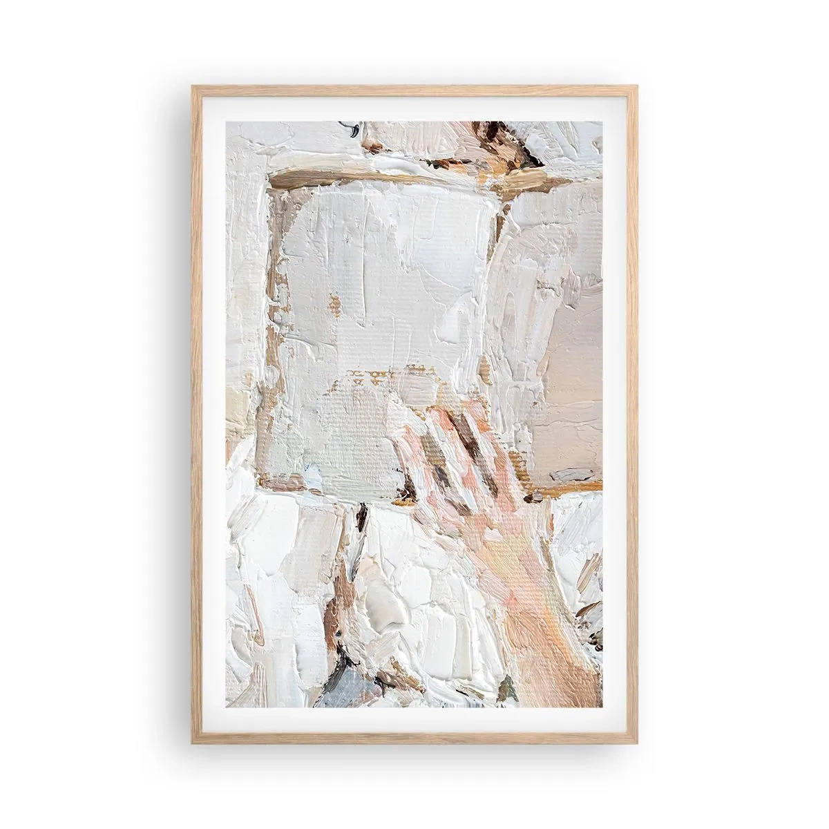 Plakat i ramme af lyst egetræ - I en anden verden - 61x91 cm