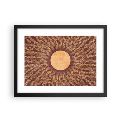 Plakat i sort ramme - Ikon for solen - 40x30 cm