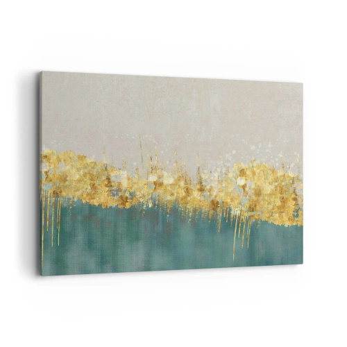 Lærredstryk - Billede på lærred - Den gyldne grænse - 100x70 cm