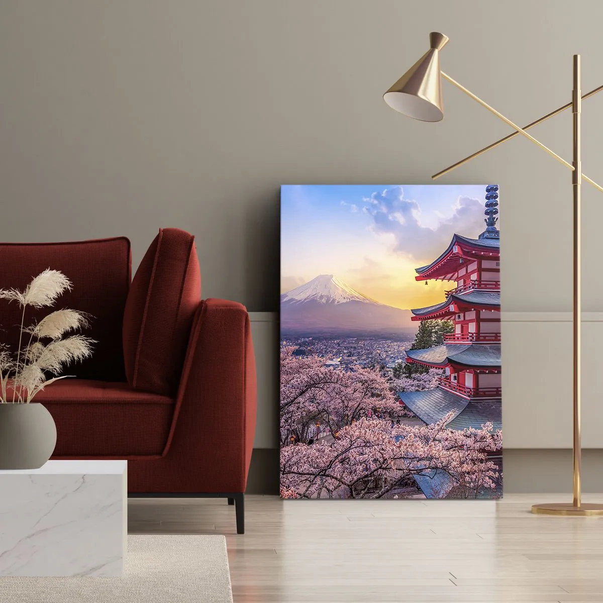 Lærredstryk - Billede på lærred - Essensen af ​​den japanske ånd - 45x80 cm