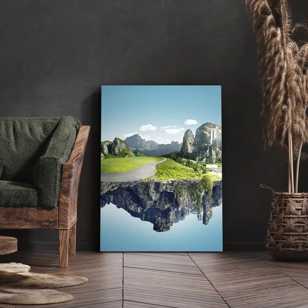 Lærredstryk - Billede på lærred - Fantastisk ø - 65x120 cm