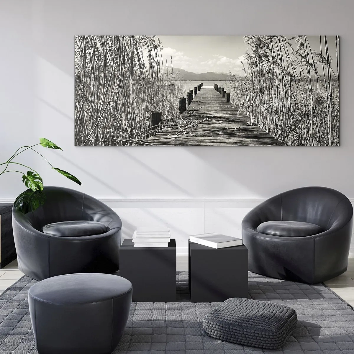 Billede på glas - I græssernes fred - 140x50 cm