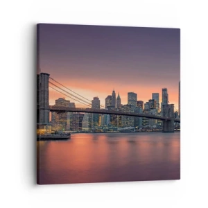 Lærredstryk - Billede på lærred - Sænket i lilla stilhed - 30x30 cm