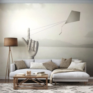 Fototapet Premium Sand - Styrkeprøve - Abstraktion, Hånd, Glente - 200x140 cm