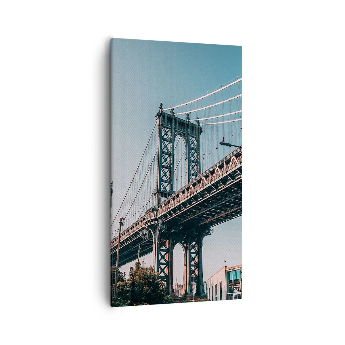 Lærredstryk - Billede på lærred - Over byens bølger - 55x100 cm