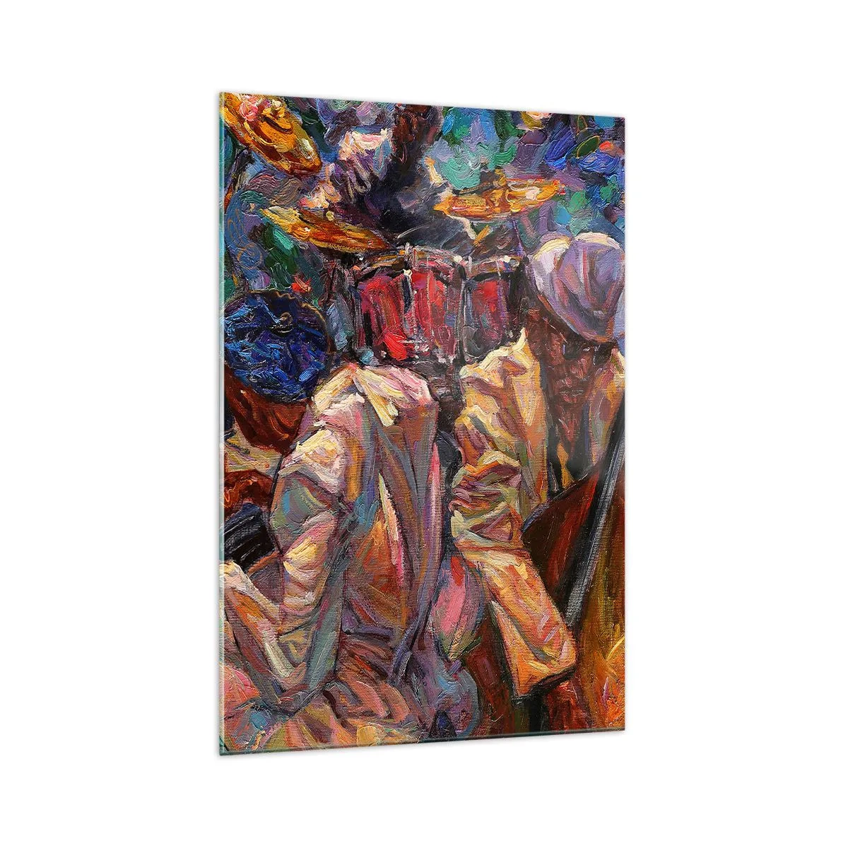 Billede på glas - I én rytme - 70x100 cm