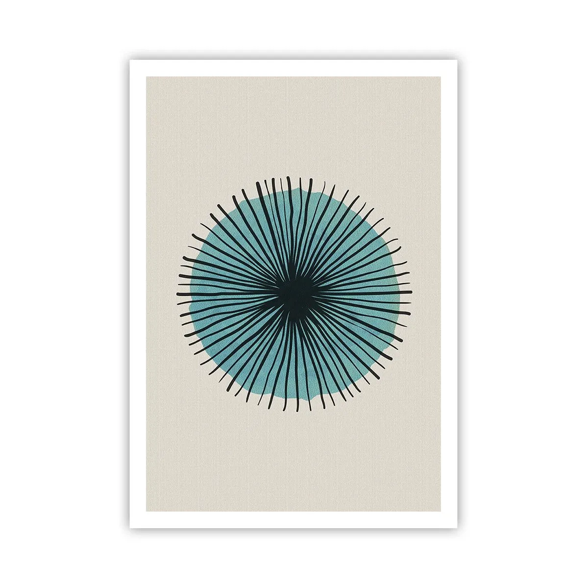 Plakat - Strålende på blå - 70x100 cm