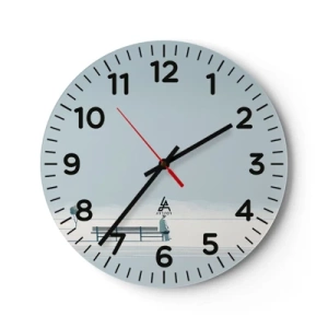 Vægur, Uret - Ja, jeg venter. - 30x30 cm