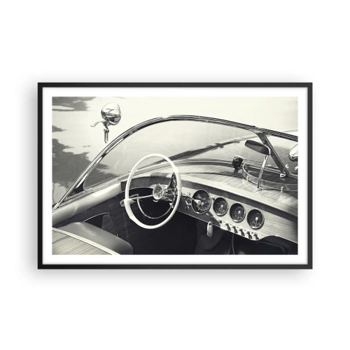 Plakat i sort ramme - Vejr for de rige - 91x61 cm