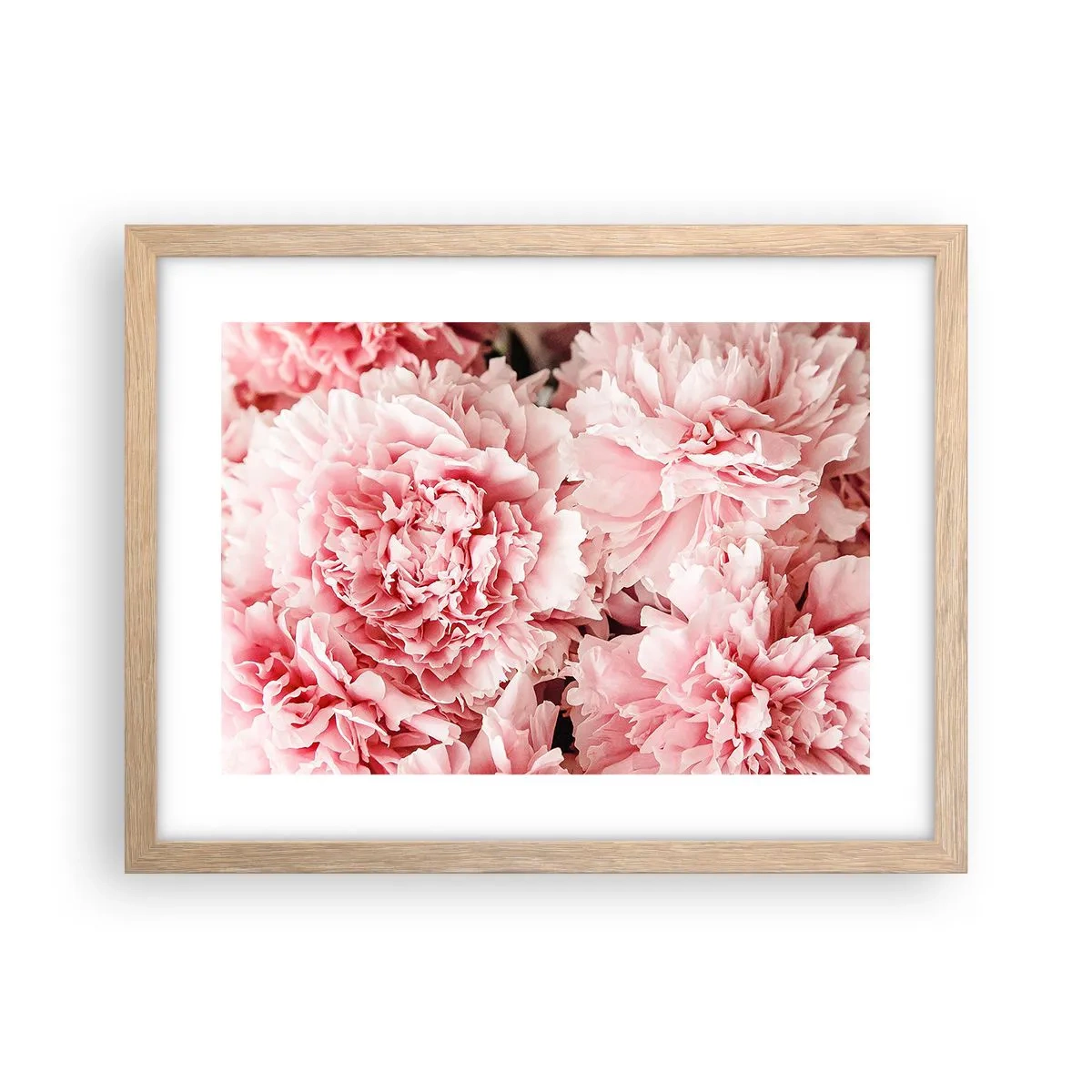 Plakat i ramme af lyst egetræ - Lyserød drøm - 40x30 cm