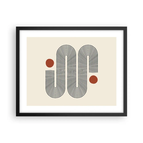 Plakat i sort ramme - Fra start til slut - 50x40 cm