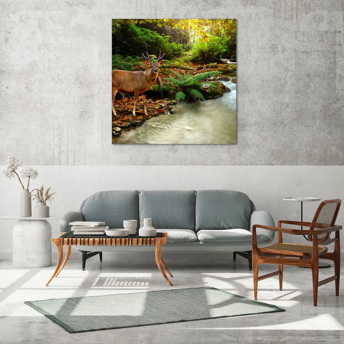 Billede på glas - Velkommen til min verden - 70x70 cm