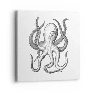 Lærredstryk - Billede på lærred - Dans med bølger - 40x40 cm