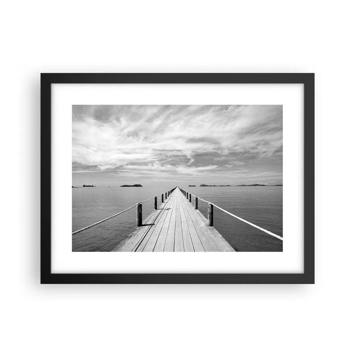 Plakat i sort ramme - Eller måske en rejse... - 40x30 cm