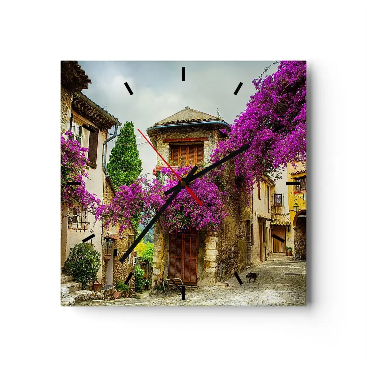 Vægur, Uret - Under en blomstret baldakin - 30x30 cm