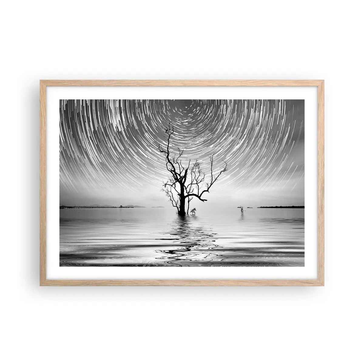 Plakat i ramme af lyst egetræ - En natursymfoni - 70x50 cm