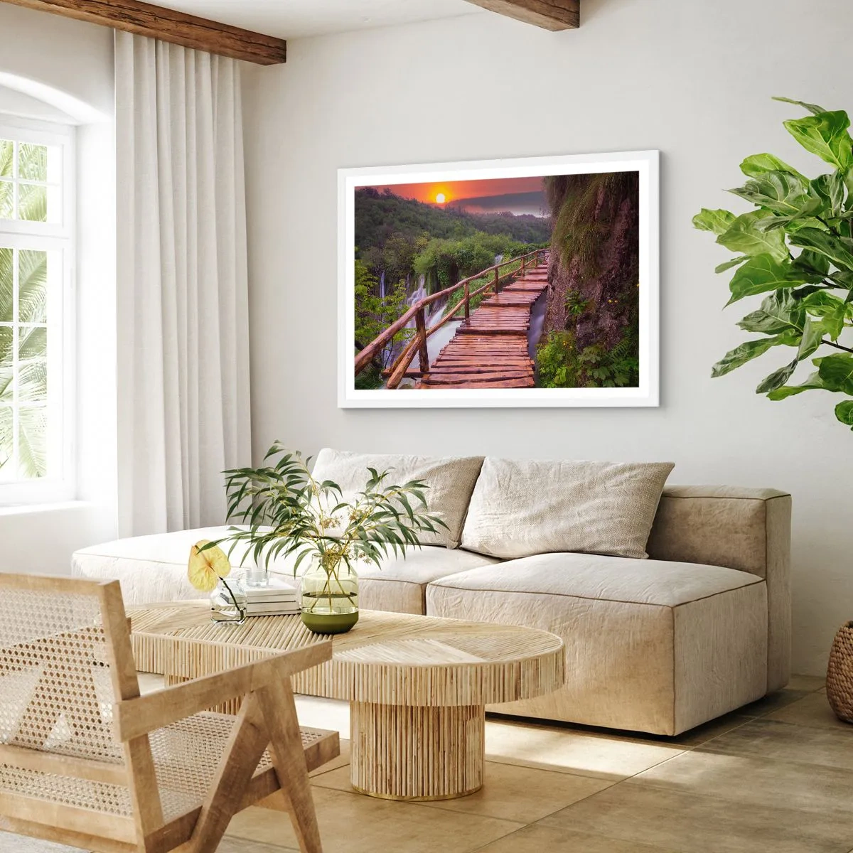Plakat i hvid ramme - En utrolig skønhed - 50x40 cm