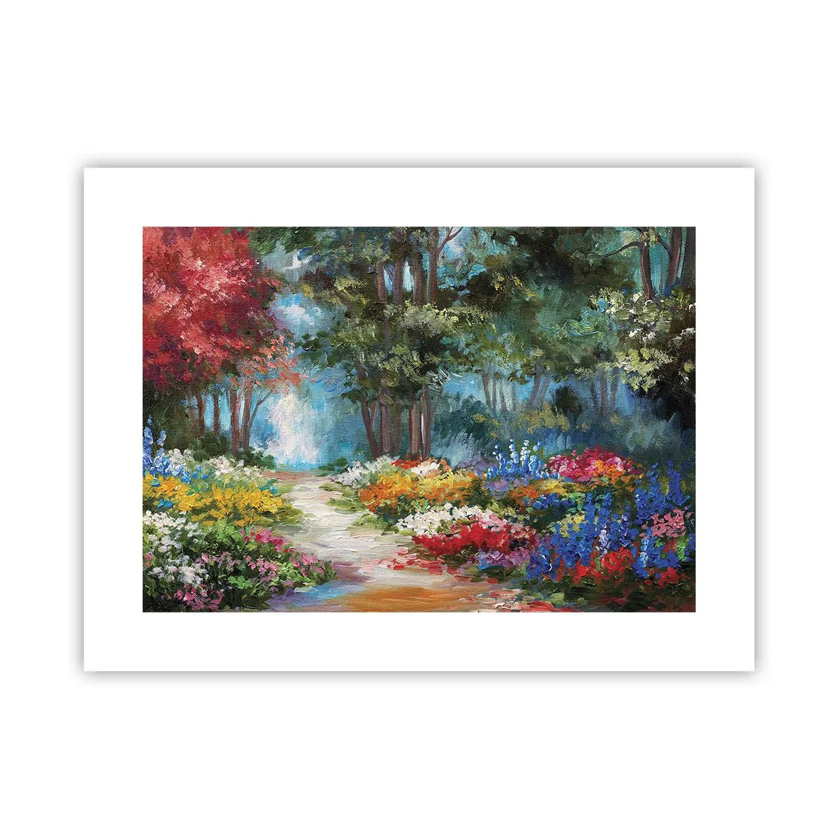 Plakat - Skovhave, blomsterskov - 40x30 cm