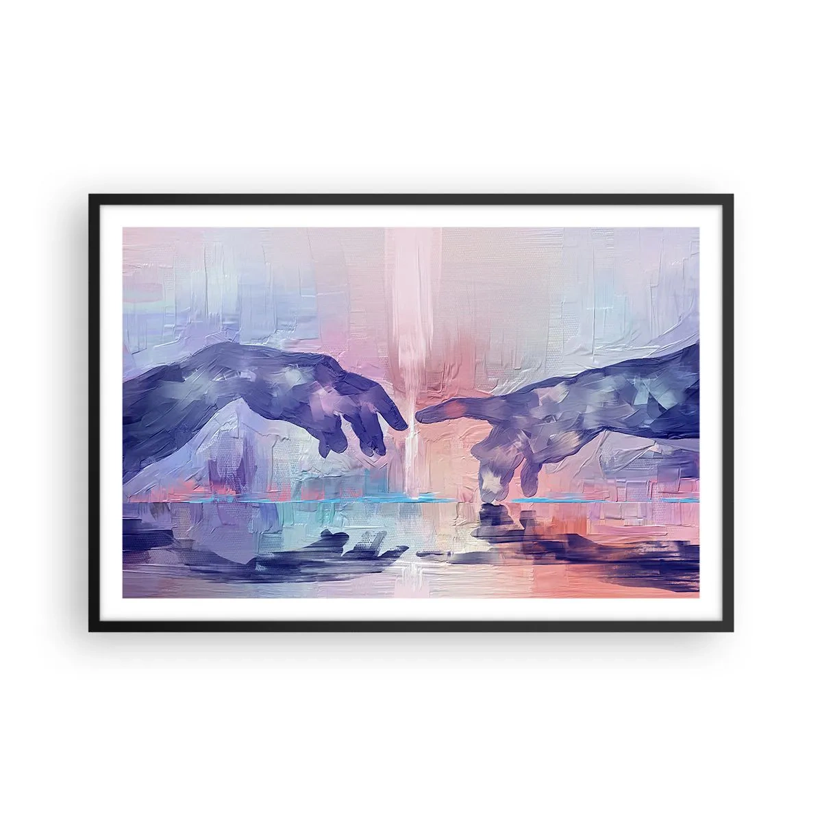Plakat i sort ramme - Den guddommelige gnist af liv - 91x61 cm