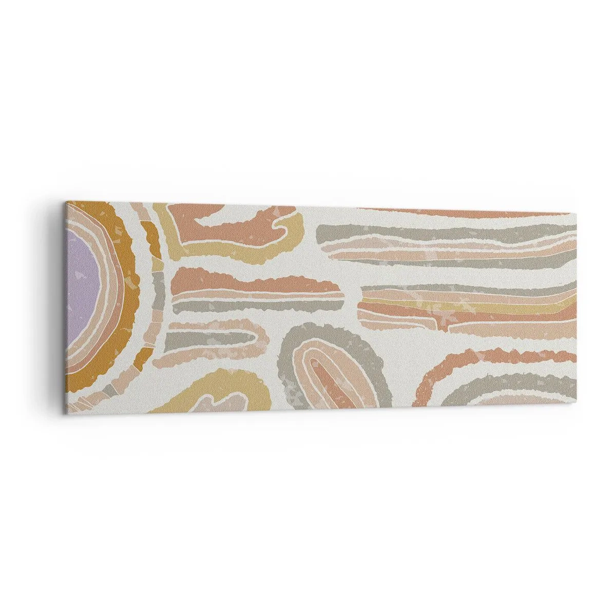 Lærredstryk - Billede på lærred - Farverige tværsnit - 140x50 cm