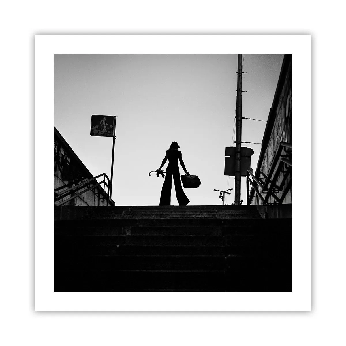 Plakat - Vandring i byen - 50x50 cm