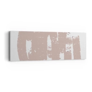 Lærredstryk - Billede på lærred - Abstraktion i sart rosa - 90x30 cm